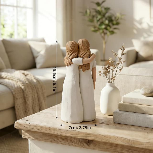 Detalle 2 de QBEJIME Mum and Daughter figurine gift