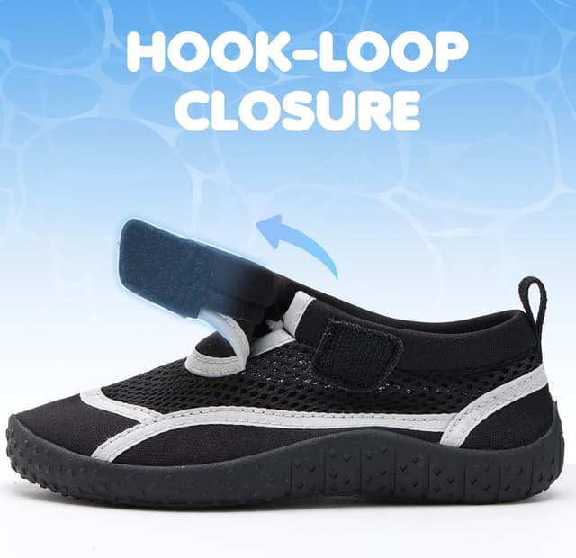 Detalle 1 de WateLves Wasserschuhe für Kinder (Jungen & Mädchen) 22–34 – rutschfest, mit Klettverschluss