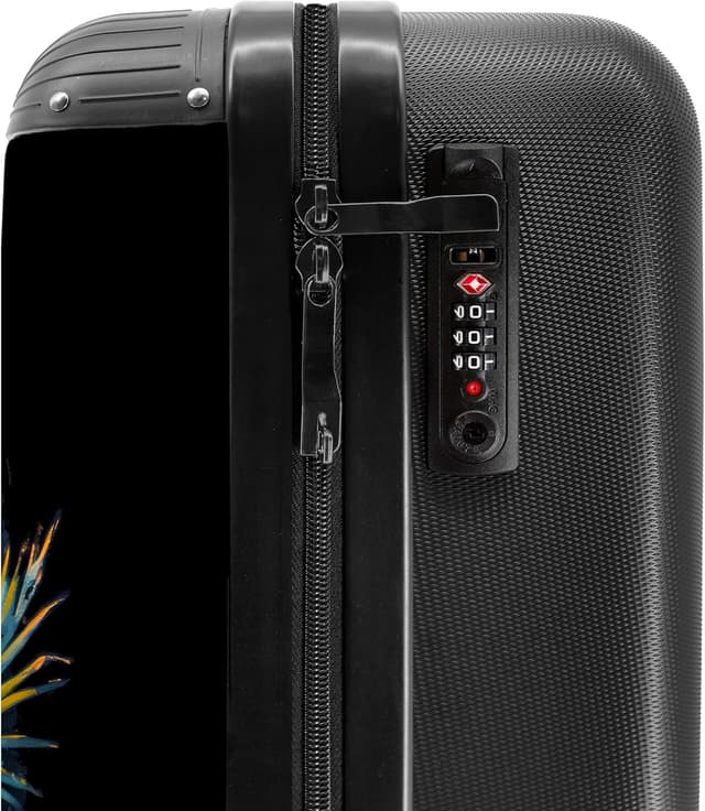 Detalle de Valise cabine 55x35x25 cm NoBoringSuitcases.com à roulettes (Panda - Rose) et serrure à combinaison