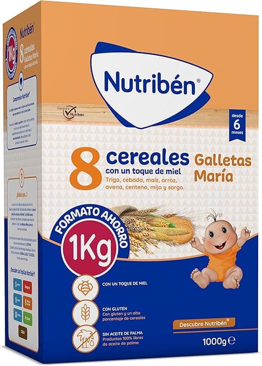 Imagen de Nutribén Papilla 8 Cereales con Miel y Galletas en OfertitasTOP