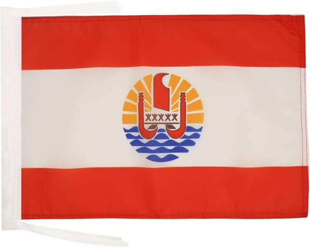 Detalle de AZ FLAG Fahne Französisch-Polynesien mit Kordel (45 x 30 cm)