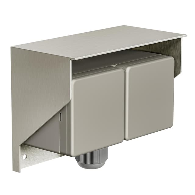 Detalle de Aufputz Steckdose PIWI außen IP44, 2-fach