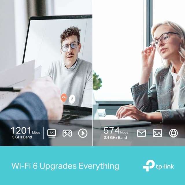 Detalle de TP-Link Archer TX20U WLAN-Stick für den PC (WiFi 6, Dualband bis 1.800 Mbit/s, USB 3.0) mit WPA3