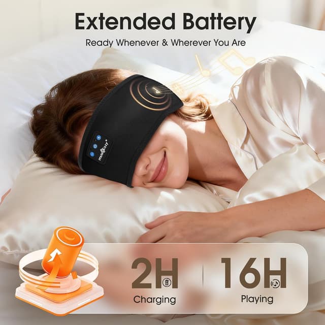 Detalle de MUSICOZY Sleep Headphones 16H headband
