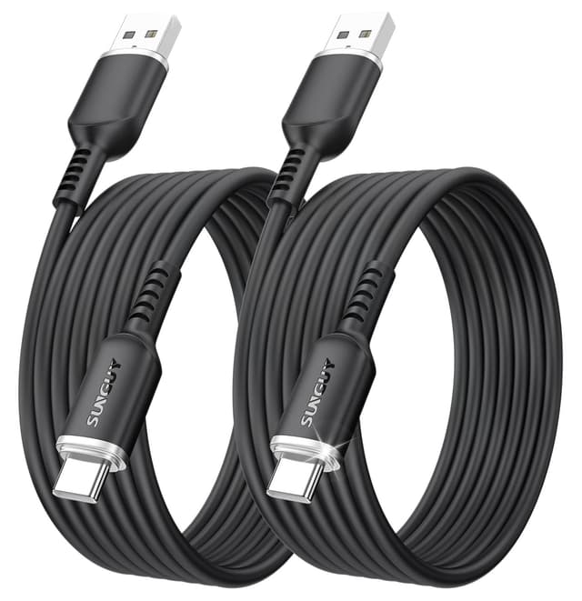 Detalle de SUNGUY USB-A auf USB-C Kabel 3 m (3 A), Silikonkabel für Carplay & Android Auto