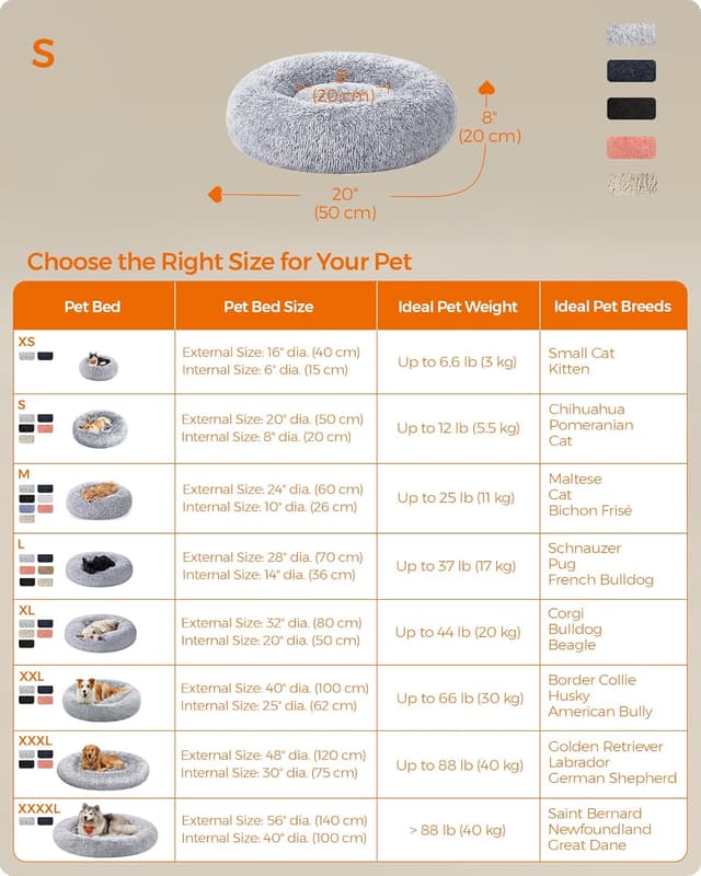 Detalle 1 de Feandrea PGW037G01 Fluffy Dog Bed