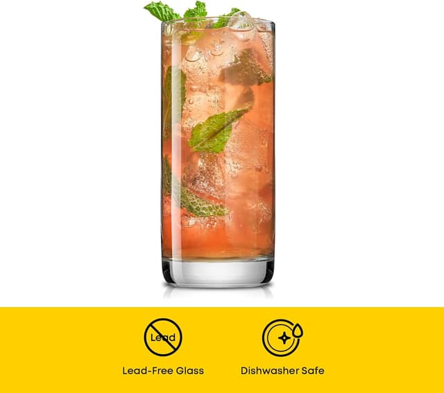 Thumbnail 3 de JoyJolt Faye 13oz Highball Glass 🍹