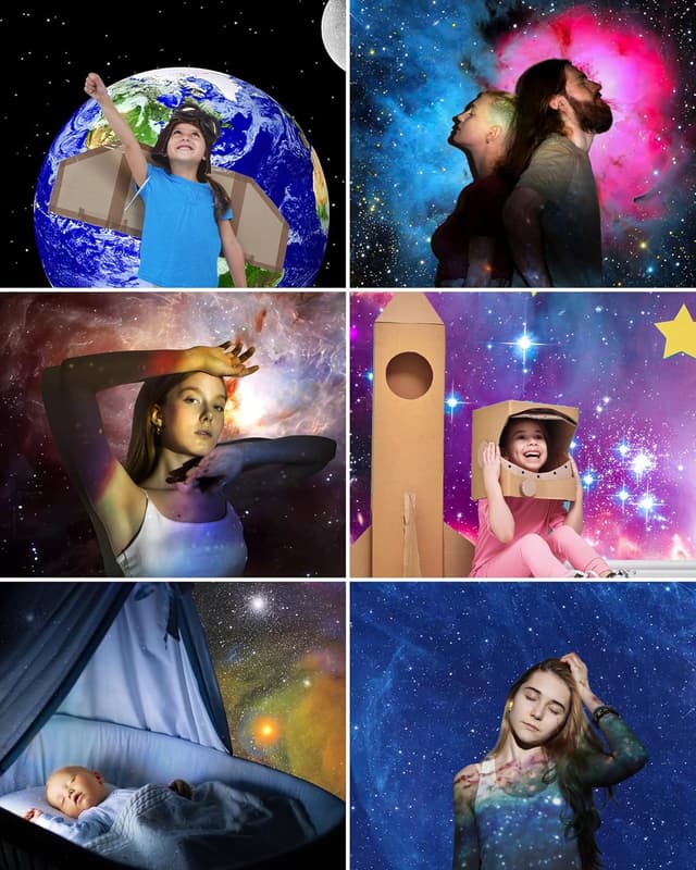 Detalle de MERTTURM Sternenhimmel Projektor mit 13 HD 4K Planetenscheiben und 9 Farben