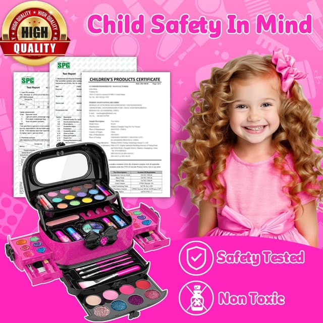 Thumbnail 4 de Hollyhi 58 Pcs Kids Makeup Kit ๐