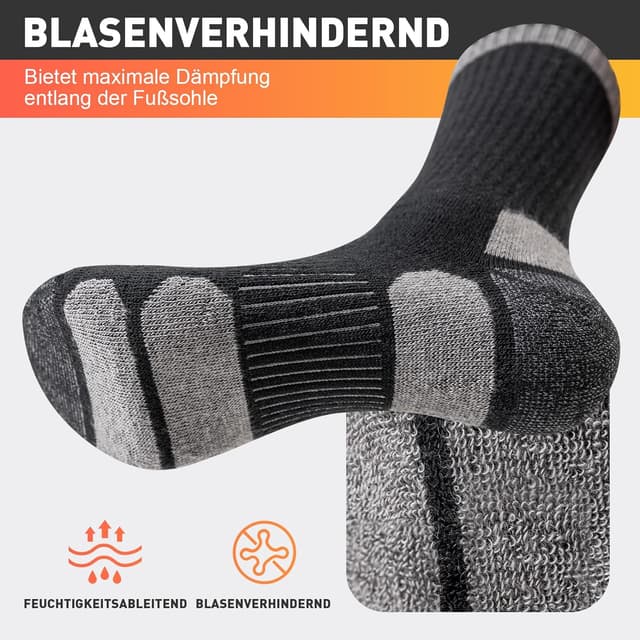 Detalle 1 de Niorasen Merino Wandersocken 3 Paare