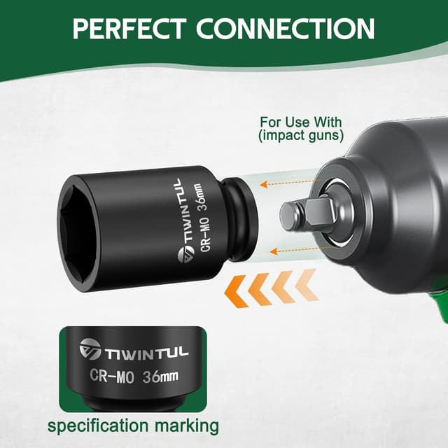 Detalle 2 de TIWINTUL Schlagschrauber-Nuss 36 mm 1/2 Zoll