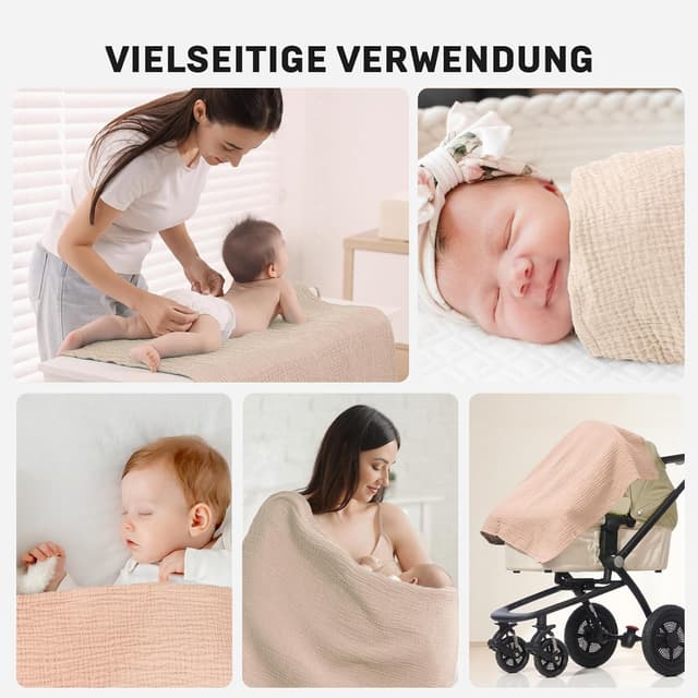 Detalle 1 de Baby Mulltücher 4er Set 60 x 60 cm