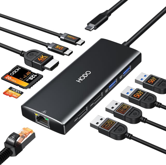 Detalle de HODO USB C Hub 10-in-1