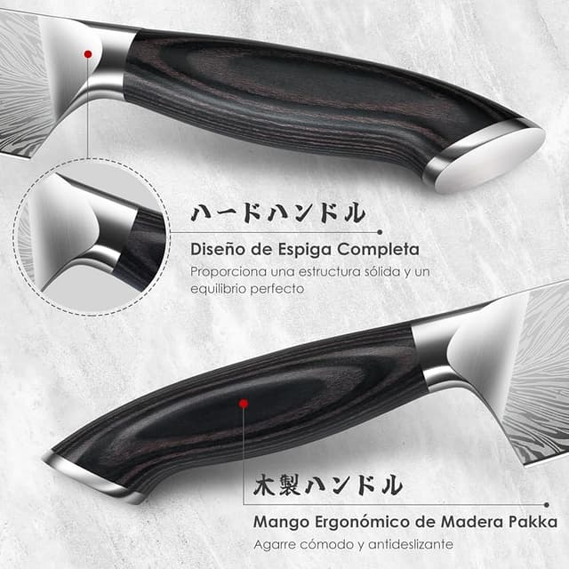 Detalle 2 de SHAN ZU Set 3 piezas cuchillo 20 cm