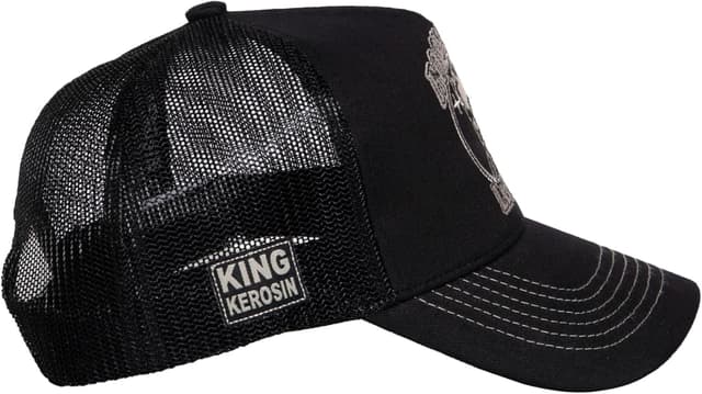 Detalle de King Kerosin Herren Trucker Cap „Rock’n’roll Legend“ im Vintage-Look mit Stickerei