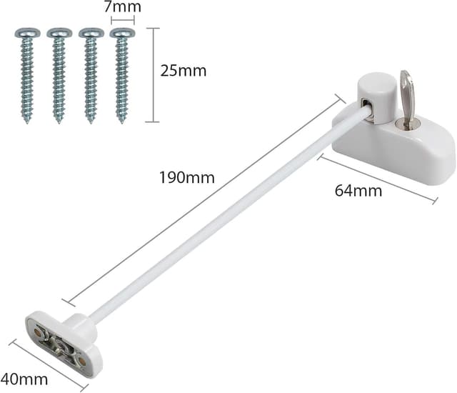 Thumbnail 3 de Neoteck 19cm Window Restrictor Lock
