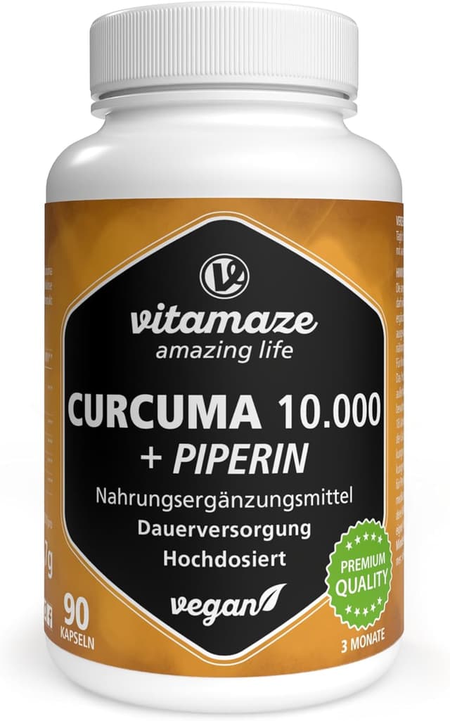 Detalle de Kurkuma Kapseln 10.000 mg mit Piperin