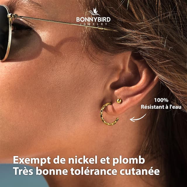 Thumbnail 2 de BONNYBIRD BonnyClassic boucles d'oreilles 316L