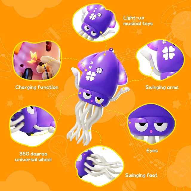 Thumbnail 5 de KJIXYUNG Pulpo Bailarín con Luces y Música