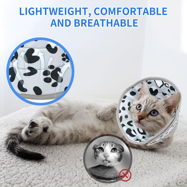 Thumbnail 4 de Soft Adjustable Cat Recovery Collar M Grey