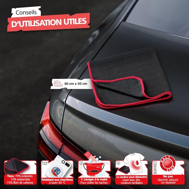 Thumbnail 6 de SPRINGER ZX1400 – chiffon en fibres de carbone (lot de 2) 50 x 40 cm pour vitrages et écrans