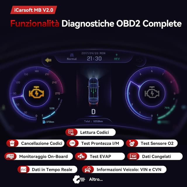 Detalle 2 de iCarsoft MB V2.0 OBD2 diagnosi auto