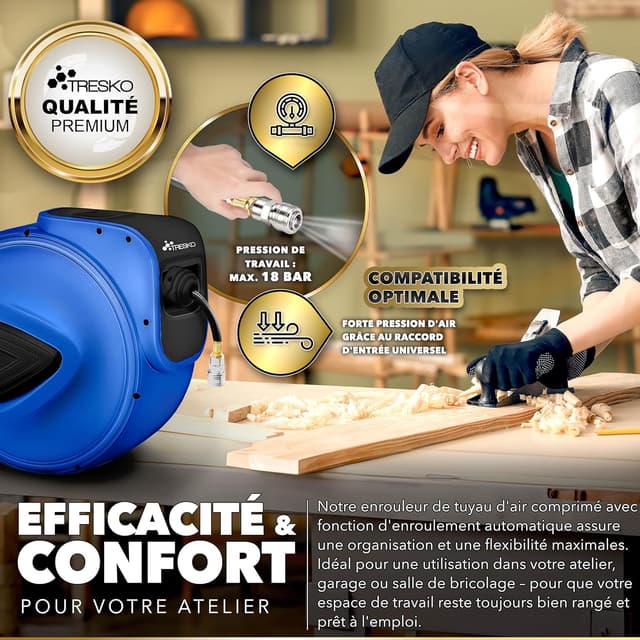 Detalle de TRESKO Enrouleur tuyau 20m