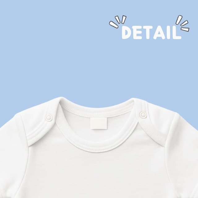 Detalle 2 de rise&Raba Baby Bodysuit 3 Pack (0-4 Years) in 100% Organic Cotton half sleeve
