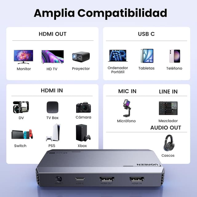 Thumbnail 5 de UGREEN Captura Video HDMI 4K60Hz para Streaming 🎮