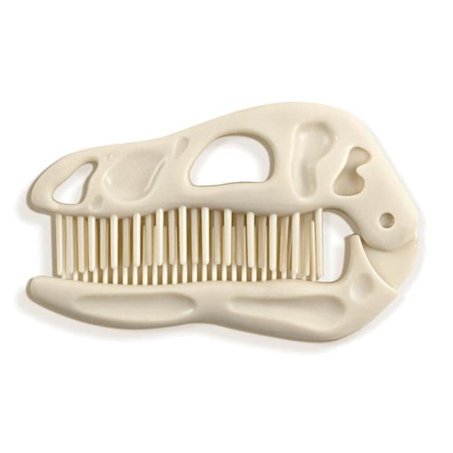 Detalle de Genuine Fred BONEHEAD Folding Brush and Comb (Dinosaur Design) – Portable detangling tool