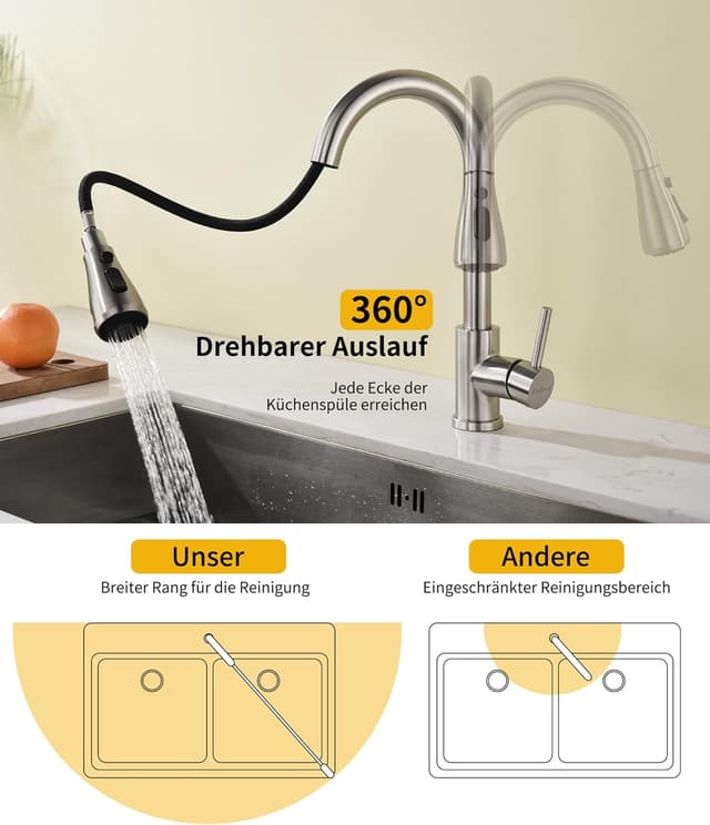 Thumbnail 1 de Wasserhahn Küche Ausziehbar 360°