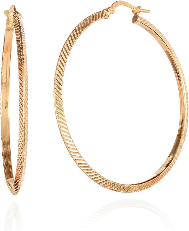 Thumbnail 6 de Diamond Treats Boucles d’oreilles créoles plaqué or en argent 925 – petits aros brillants avec finition “taille diamant”