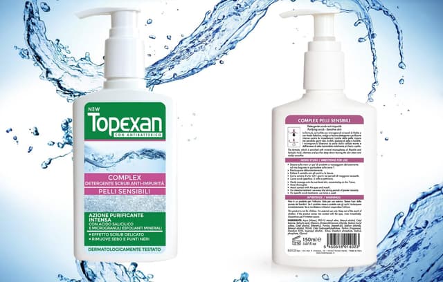 Detalle de NewTopexan Complex Pelli Sensibili 150 ml: gel detergente purificante per imperfezioni