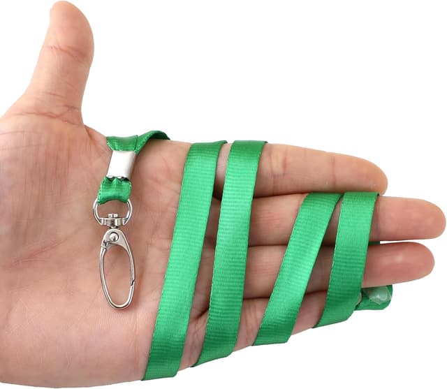 Detalle 2 de ROSSHINE Green lanyards 50 pack 46cm
