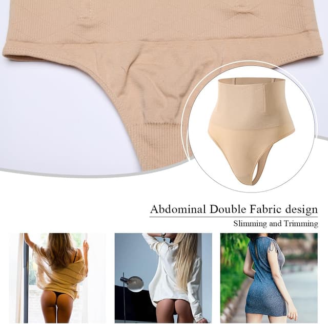 Detalle de Werena Tummy Control Thong Shapewear Seamless Tummy Tucker Thong Panties