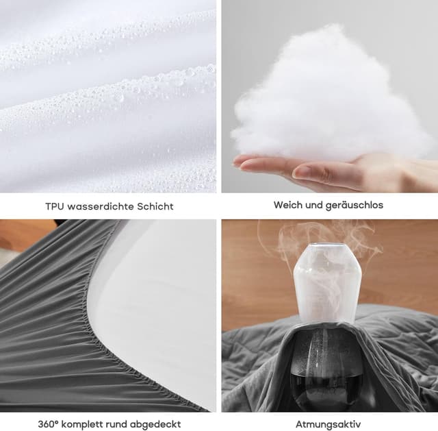 Thumbnail 3 de SONIVE Matratzenschoner 200x200 cm wasserdicht