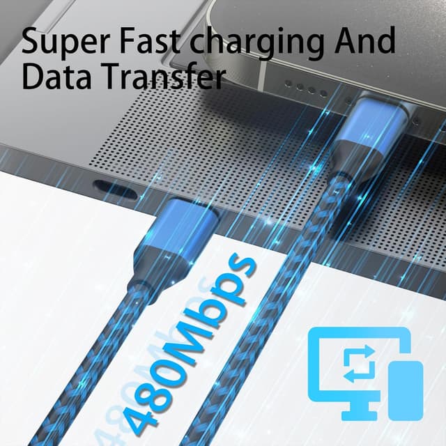 Detalle de MUXA USB C to USB C 60W Cable, 10 ft