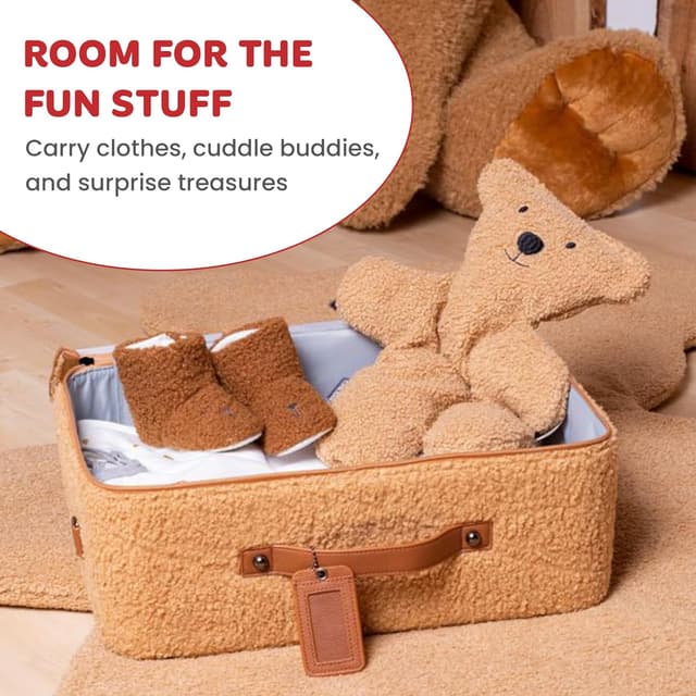 Detalle de Childhome Valigia per bambini Weekend in formato cabina, mini viaggiatore con manico e etichetta nome