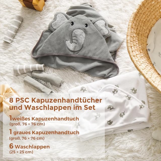 Thumbnail 4 de momcozy Baby Badetuch Set 76x76 cm