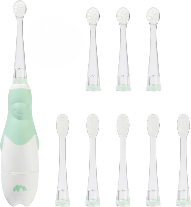 Detalle de Bebeconfort Spazzolino Elettrico Bambini da 18 mesi con 8 testine, timer smart e luci LED