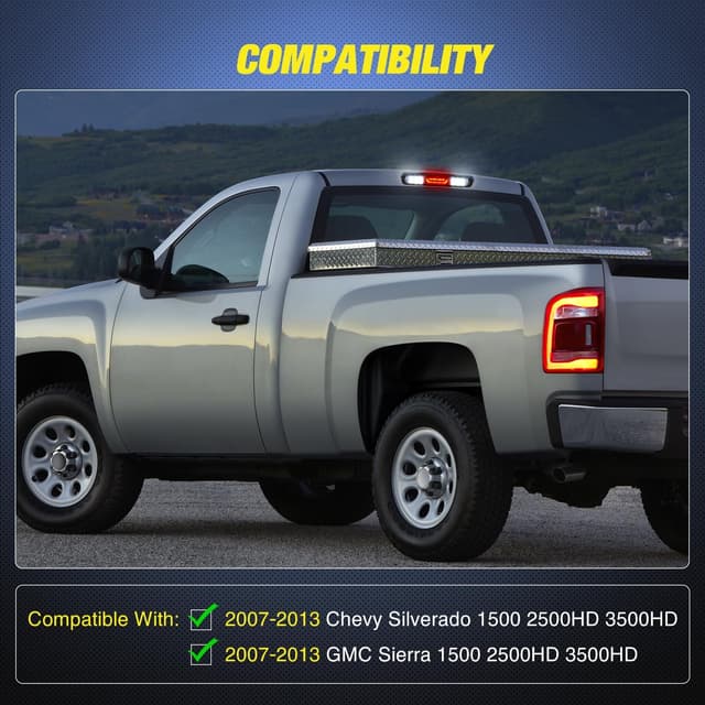 Thumbnail 6 de Nilight LED Third Brake Light (High Mount 3rd Stop) for 2007-2013 Chevy Silverado & GMC Sierra Cargo-Lit Models