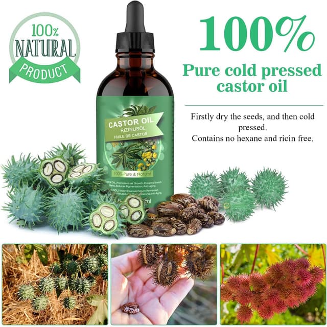 Detalle 2 de Olio di ricino 100% 118 ml per crescita