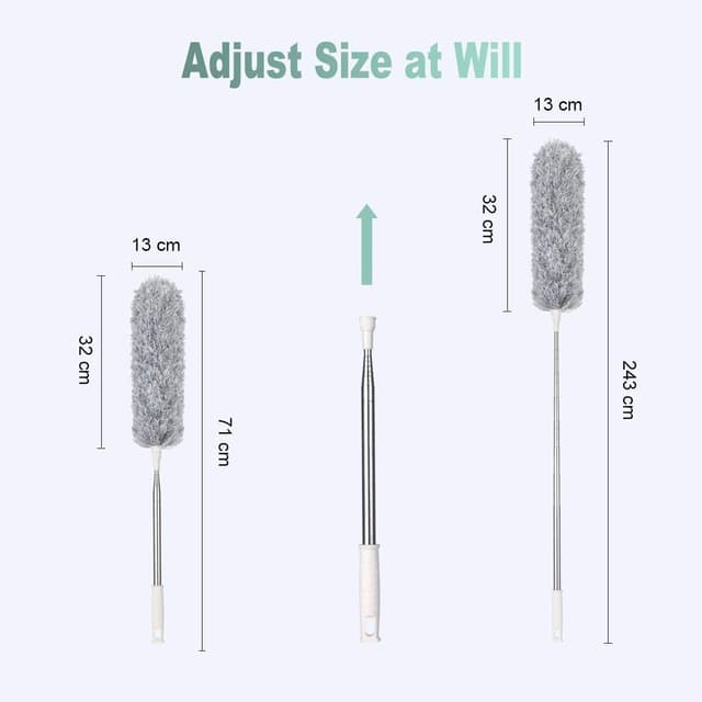 Detalle de Vicloon Extendable Microfibre Duster (100 inch telescopic pole with bendable head)