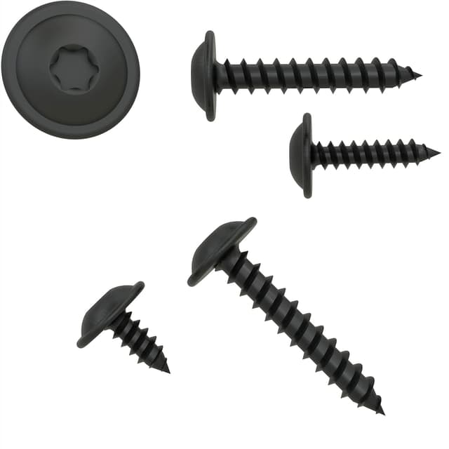 Detalle de 100 AUPROTEC Viti autofilettanti 4,2 x 25 mm TORX mezza tonda flangiata zincata nera DIN 7049