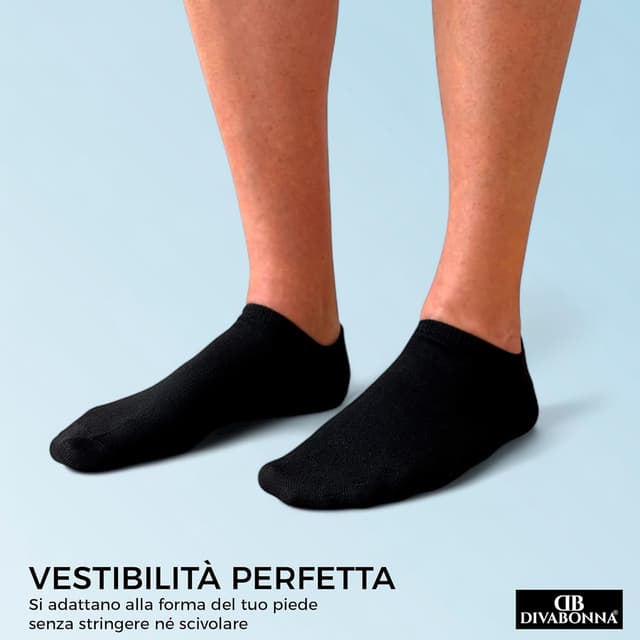 Thumbnail 4 de DIVABONNA confezione da 12 paia di calzini corti per uomo e donna: traspiranti e antiodore per sneaker