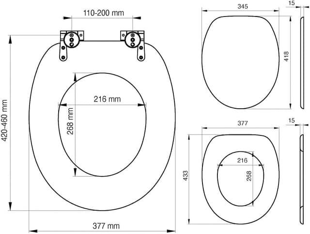Thumbnail 6 de Tiger Leatherlook Asiento Inodoro MDF Negro 🖤