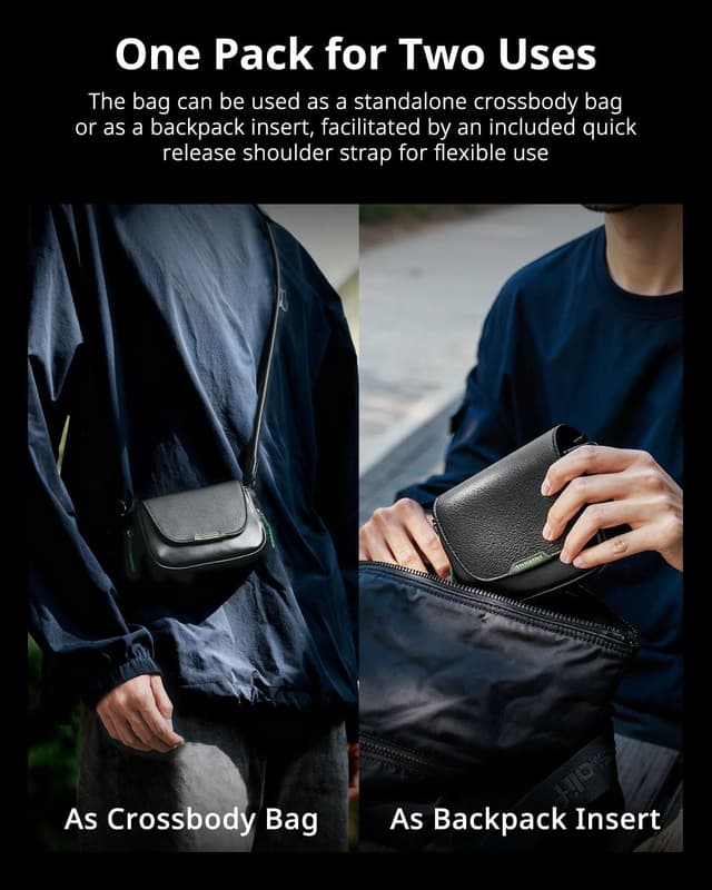 Detalle 1 de SmallRig 5673 Borsa per fotocamera compatta con chiusura magnetica e supporto a tracolla per Ricoh GR Series (nero)