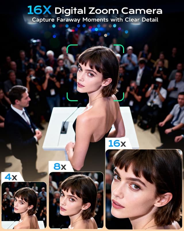 Thumbnail 4 de Autofocus 56MP 4K Digital Camera 16X Zoom