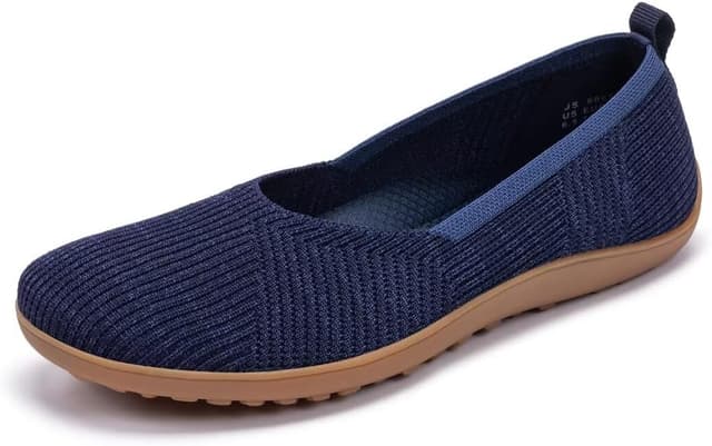 Detalle de Frank Mully Damen-Ballerinas für den Sommer – bequeme, rutschfeste Flats mit breiter Zehenpartie