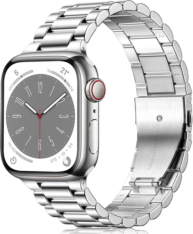 Detalle de Netolo Metal Straps stainless steel business band for Apple Watch (46mm/45mm/44mm/42mm compatible)